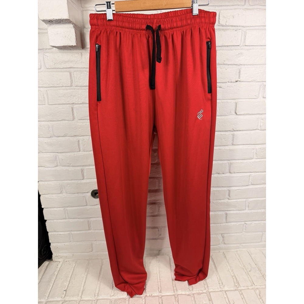 Rocawear Track Pants XL Red Joggers‎ Zip Pocket Athletic Sweatpants Men